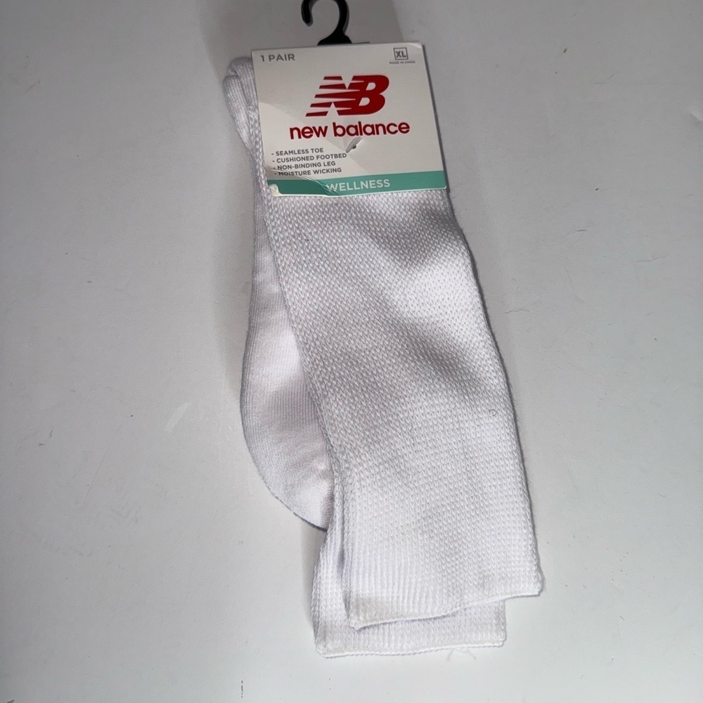 New Balance White Athletic Socks for Performance
